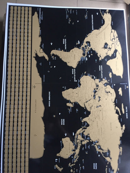 Poster Mappa mondo interattiva da grattare
