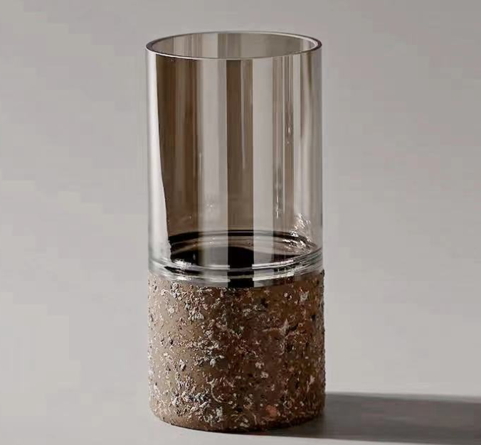 Vaso di vetro lineare