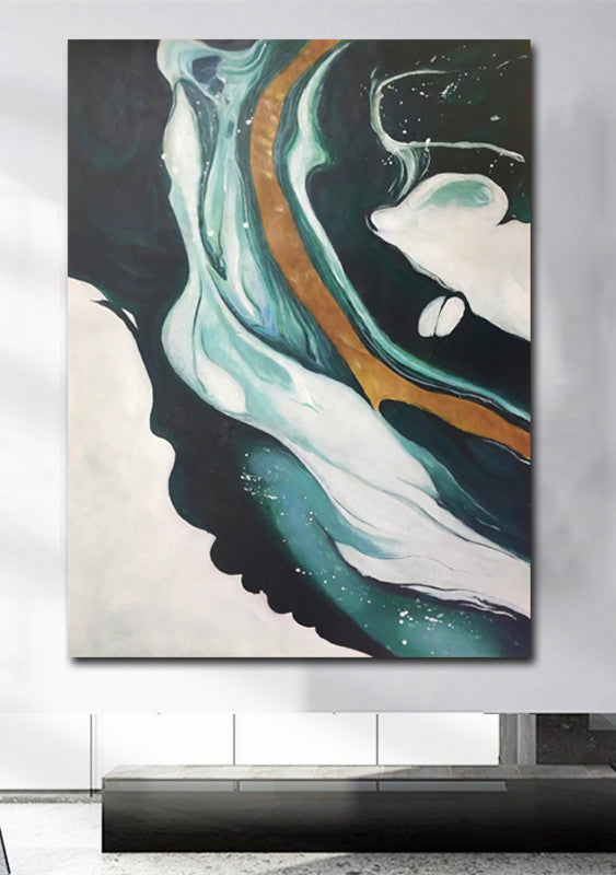 Quadro marmo verde e oro