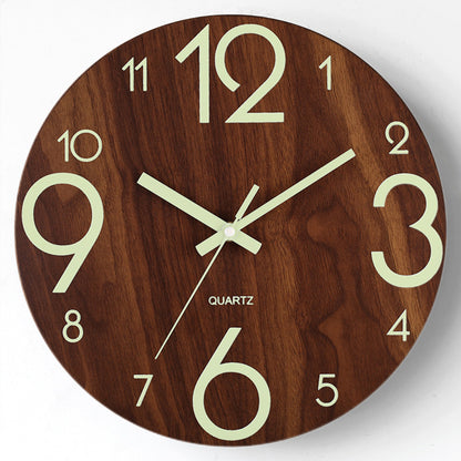 Orologio da parete Legno numeri neon