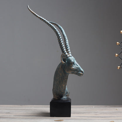 Testa di antilope in ceramica