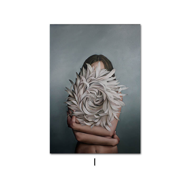 Quadro su tela Ragazza con petali