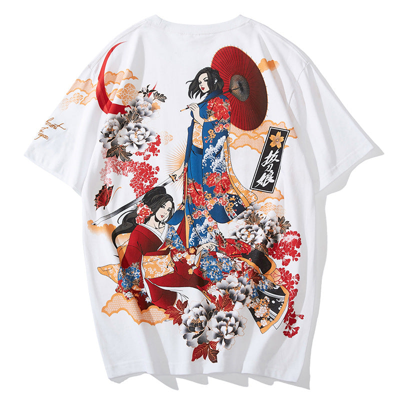 Cardigan stampa ukiyo-e