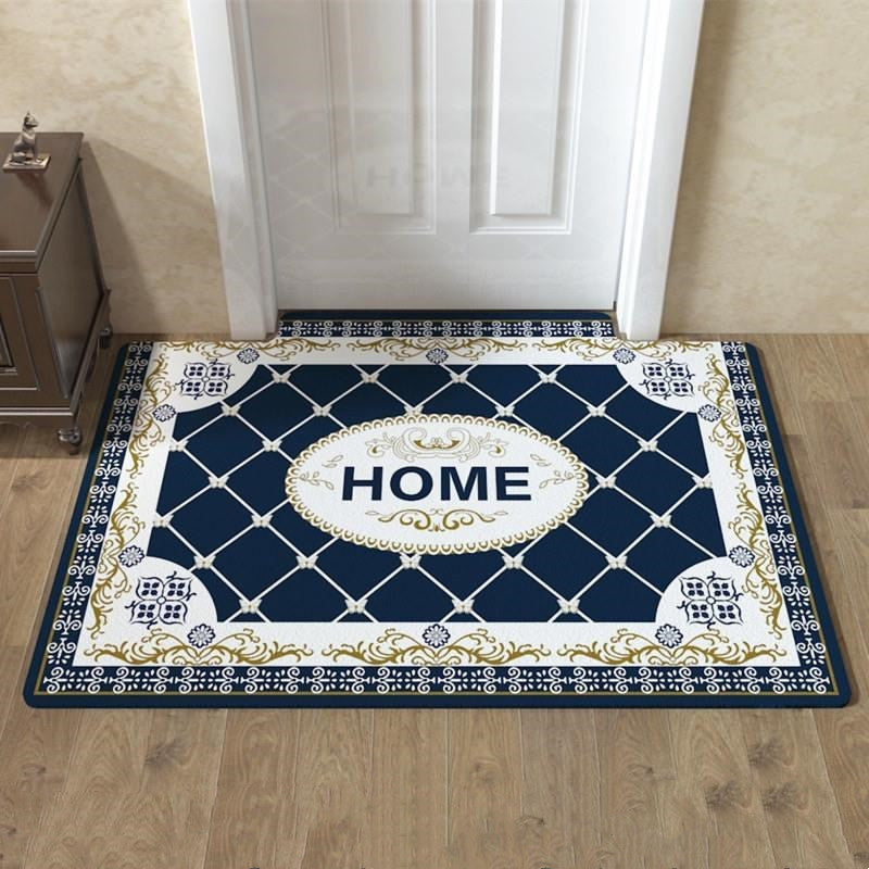 Tappeto patchwork triangoli blu giallo nero
