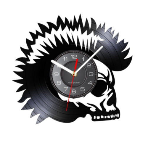 Orologio da parete Teschio punk vinile