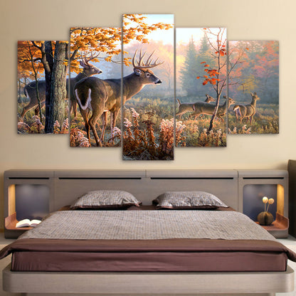 Quadro modulare cervo foresta