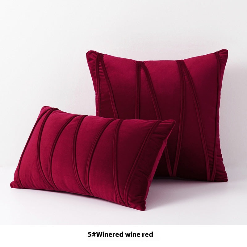 Federa cuscino velluto righe