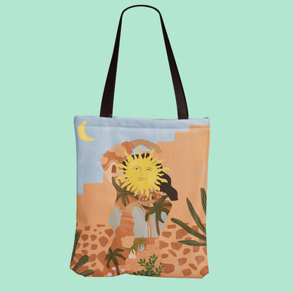 Borsa tela grande donna con leopardo