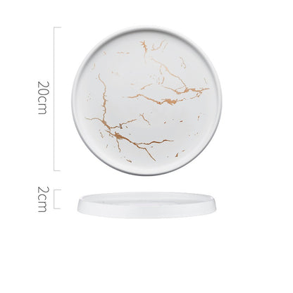 Piatto ceramica marmo