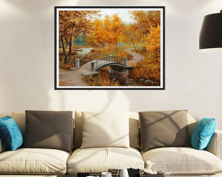 Quadro bosco autunnale