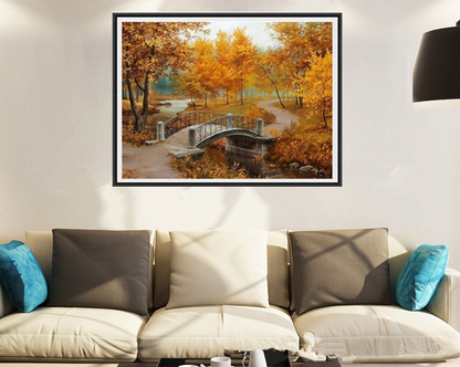 Quadro bosco autunnale