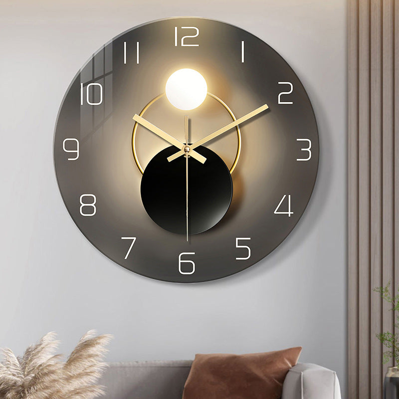 Orologio da parete Luna sole dorato