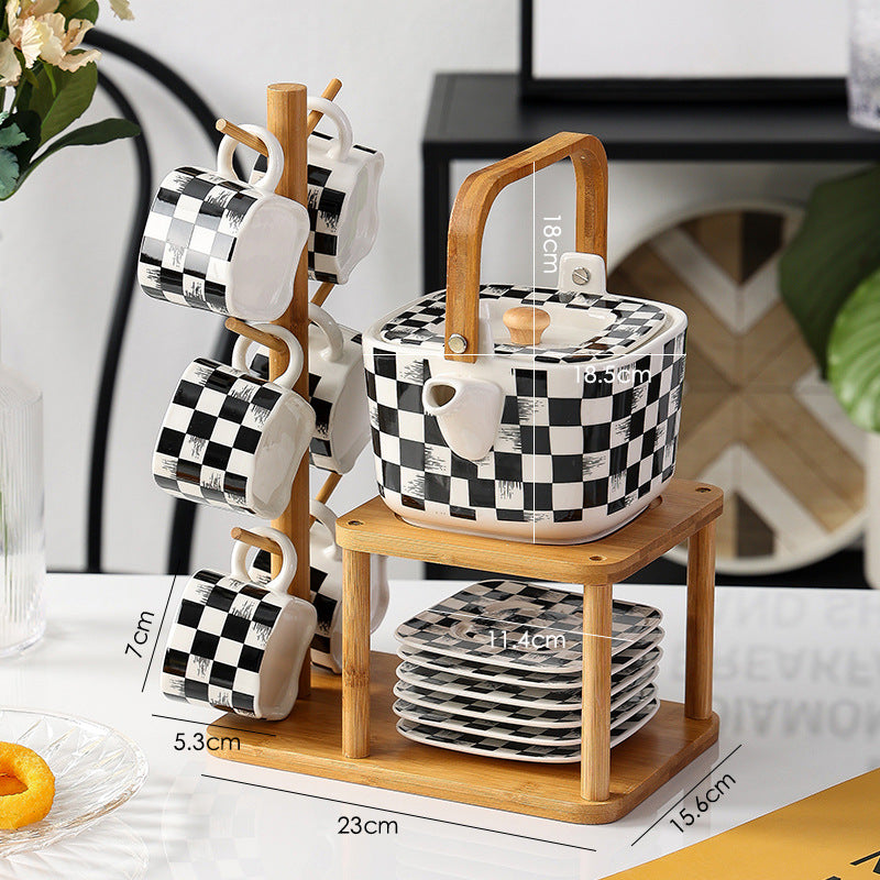 Servizio Tè Ceramica Scacchi