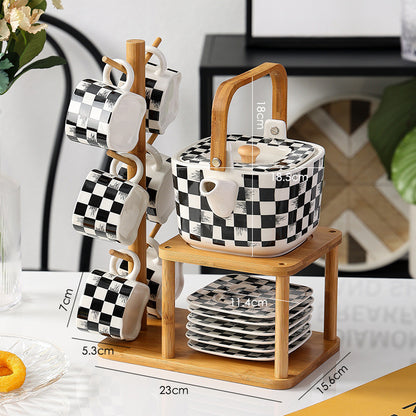 Servizio Tè Ceramica Scacchi