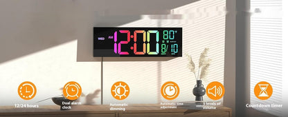 Orologio da parete LED neon