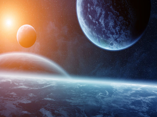 Quadro su tela Terra circondata da nuvole