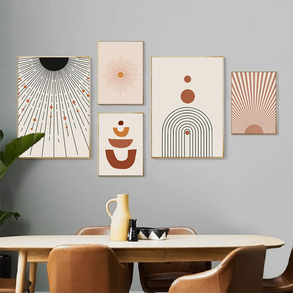 Quadro sole geometrico