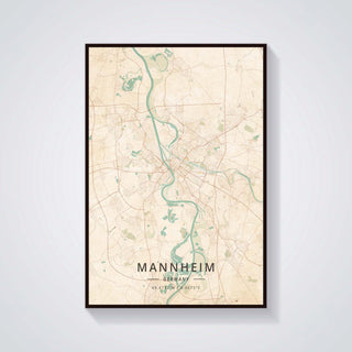 Quadro su tela Mappa di Mannheim