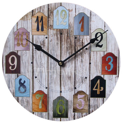 Orologio da parete Collage con numeri colorati