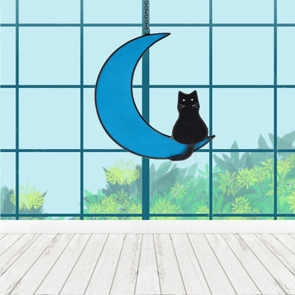Ciondolo gatto luna