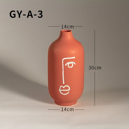 Vaso viso astratto
