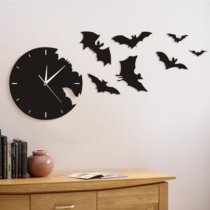 Orologio da parete Silhouette pipistrelli