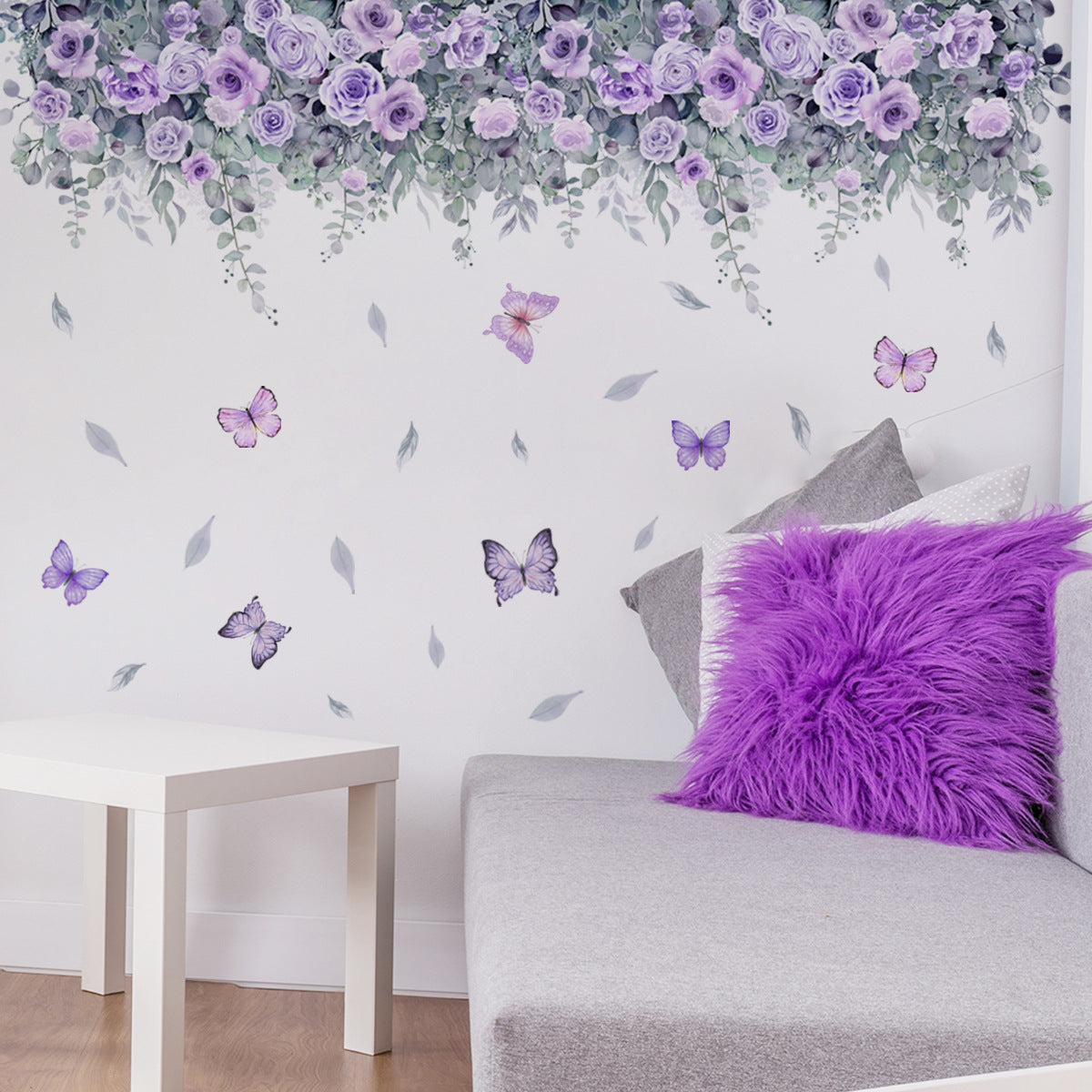 Adesivo murale Fiori e piante viola