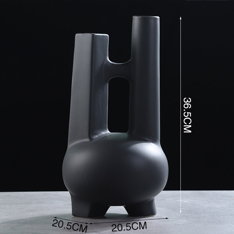 Vaso ceramica geometrico moderno
