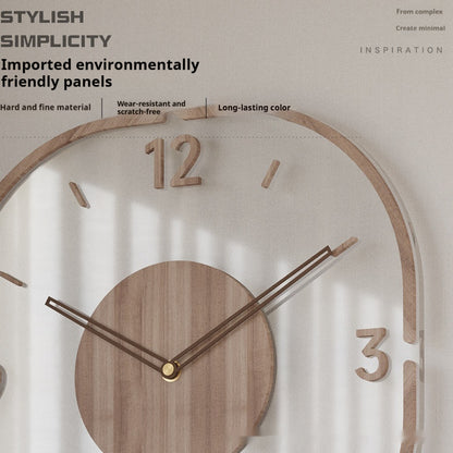 Orologio da parete Quadrato legno naturale