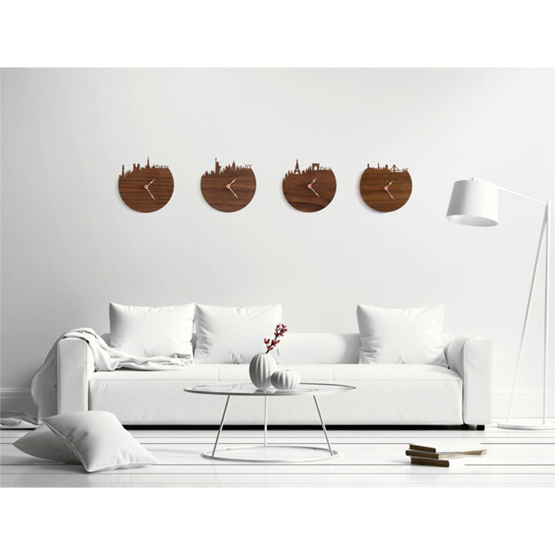 Orologio da parete Skyline edinburgh legno