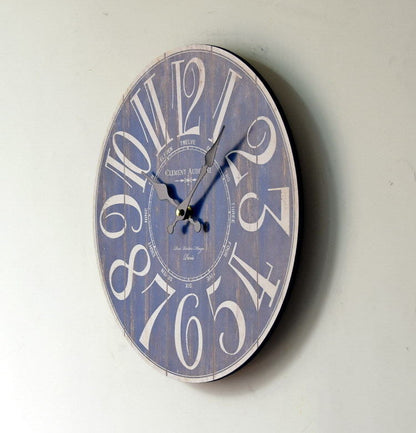 Orologio da parete Numeri romani blu
