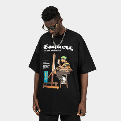 T-shirt Dipinto Retro