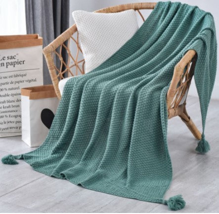 Coperta maglia nappine