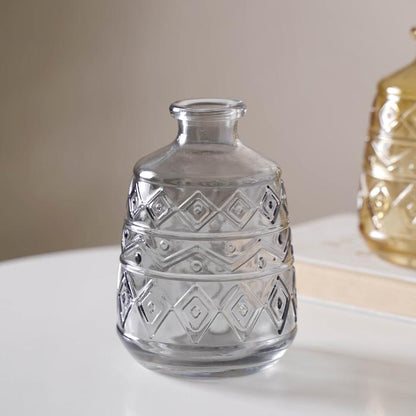 Vaso vetro rilievo retrò