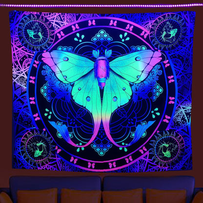 Arazzo teschio neon