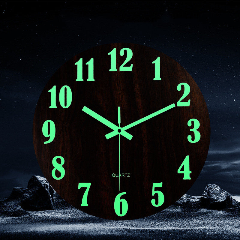 Orologio da parete Legno numeri neon