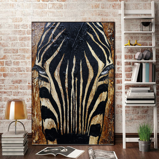 Quadro su tela Testa di zebra