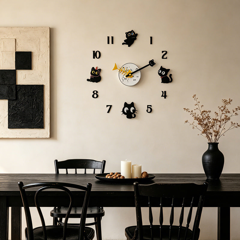 Orologio da parete Gatti silhouette