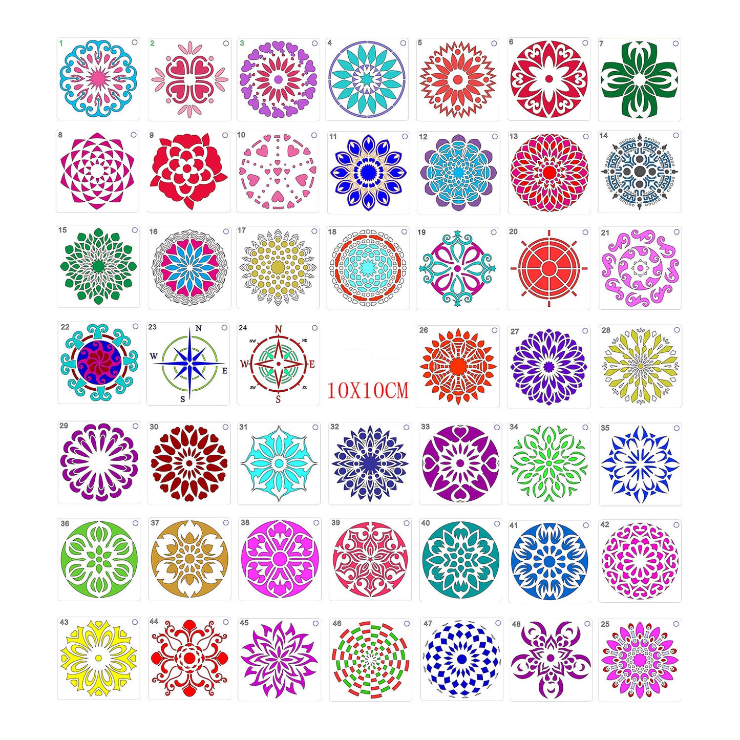Stencil Mandala Dipinti