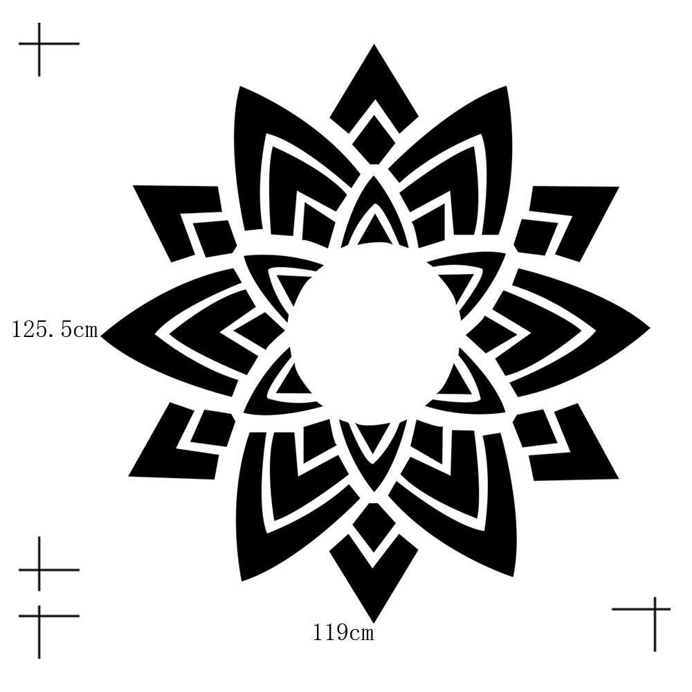 Adesivo fiore specchiato 3D