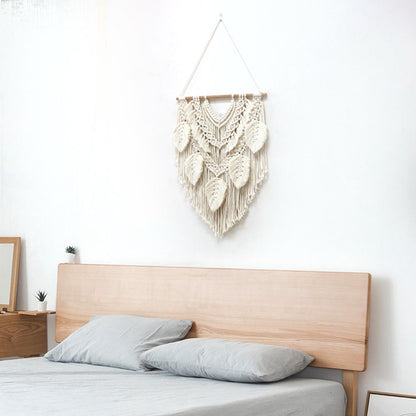 Arazzo nordico a mano con nappe