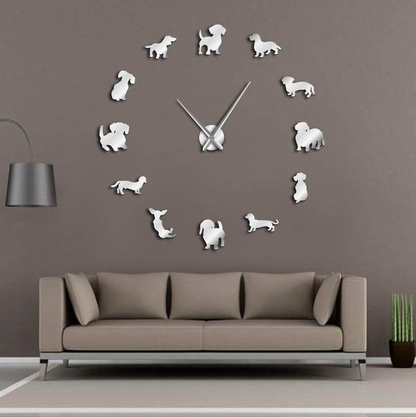 Orologio da parete Silhouette dodici cani