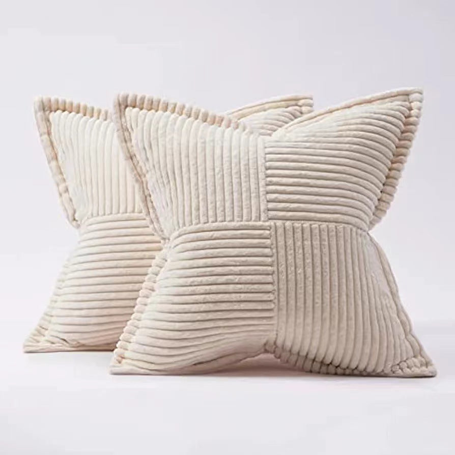 Cuscino rettangolare velluto costine verticali