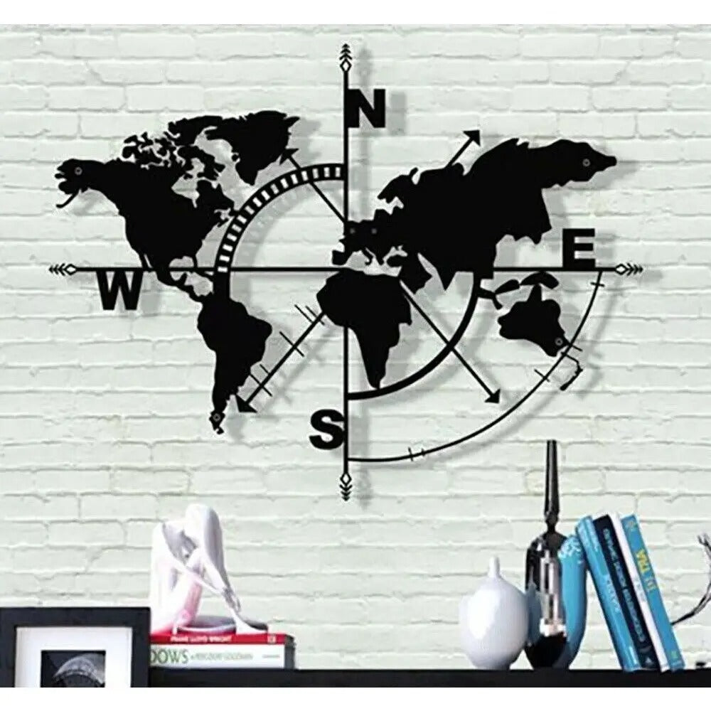 Quadro con mappa e bussola