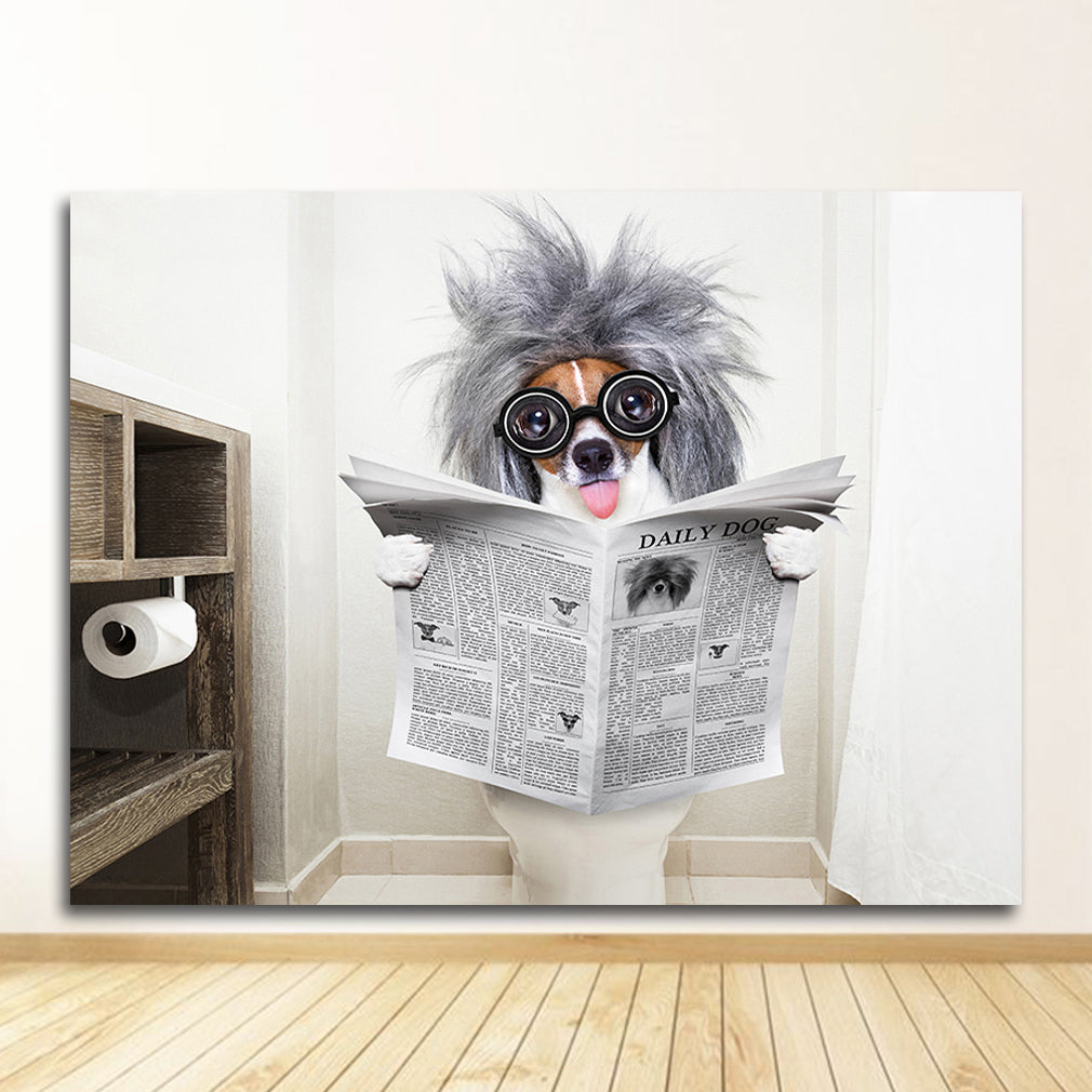 Quadro cane che legge