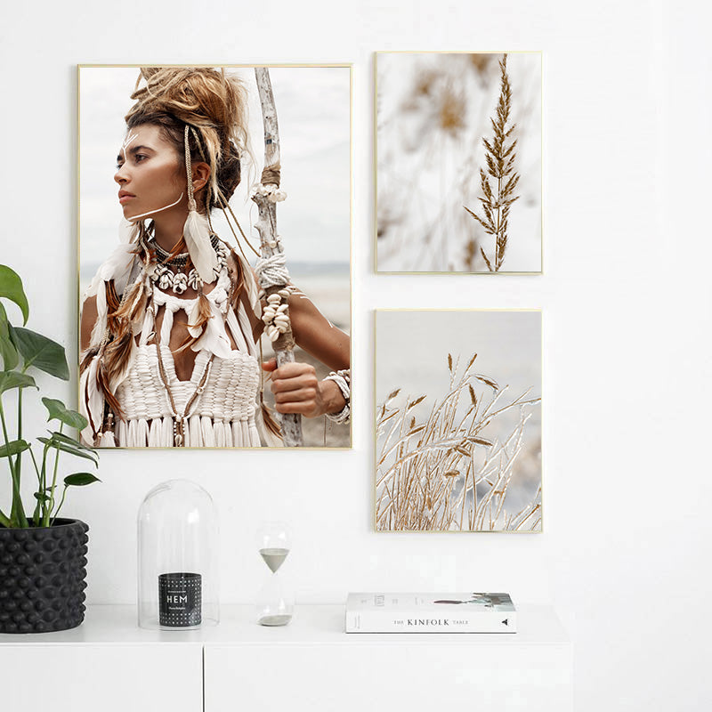 Quadro donna stile bohemien