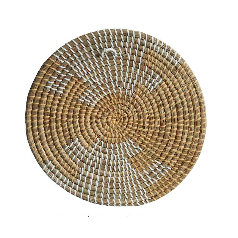 Decorazione paglia tessuta