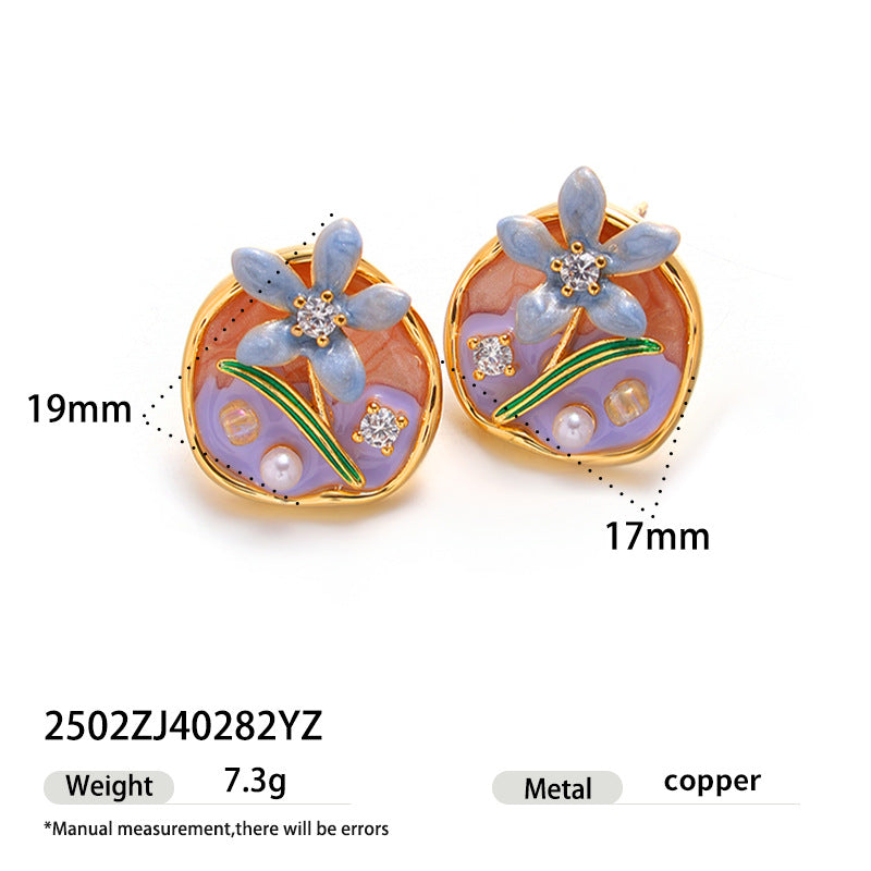 Orecchini sfumati multicolore