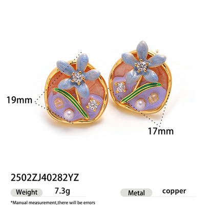 Orecchini sfumati multicolore