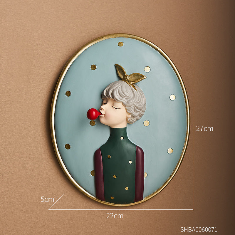 Adesivo murale Bambina tra le bolle